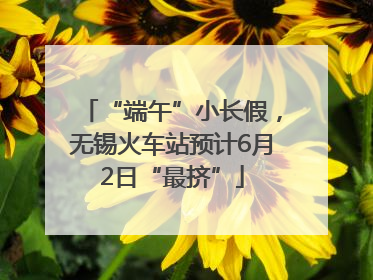 “端午”小长假，无锡火车站预计6月2日“最挤”