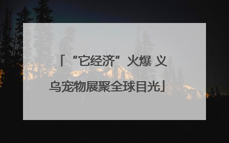 “它经济”火爆 义乌宠物展聚全球目光