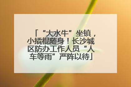 “大水牛”坐镇，小撬棍随身！长沙城区防办工作人员“人车等雨”严阵以待