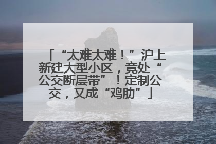 “太难太难！”沪上新建大型小区，竟处“公交断层带”！定制公交，又成“鸡肋”