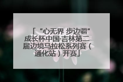 “心无界 步边疆”成长杯中国·吉林第二届边境马拉松系列赛（通化站）开赛