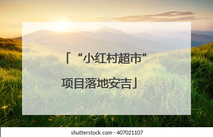 “小红村超市”项目落地安吉