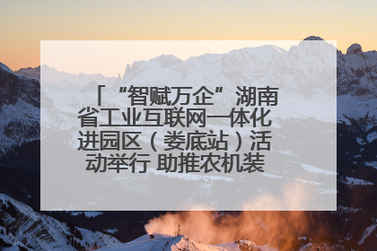 “智赋万企”湖南省工业互联网一体化进园区（娄底站）活动举行 助推农机装备产业高质量发展