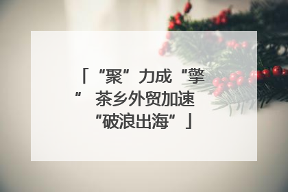 “聚”力成“擎” 茶乡外贸加速“破浪出海”