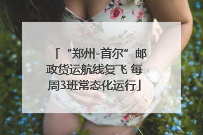 “郑州-首尔”邮政货运航线复飞 每周3班常态化运行
