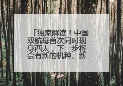 独家解读！中国双航母首次同时现身西太，下一步将会有新的机种、新的机型服役