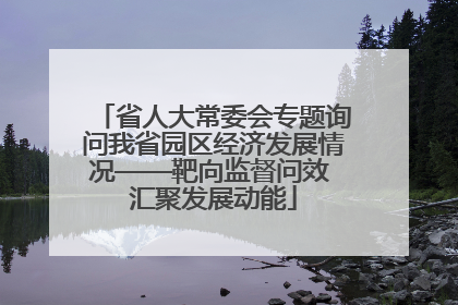 省人大常委会专题询问我省园区经济发展情况——靶向监督问效 汇聚发展动能