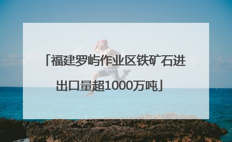 福建罗屿作业区铁矿石进出口量超1000万吨