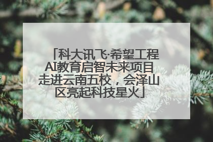 科大讯飞·希望工程AI教育启智未来项目走进云南五校，会泽山区亮起科技星火