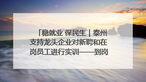 稳就业 保民生｜泰州支持龙头企业对新聘和在岗员工进行实训——到岗就能用 用了就见效