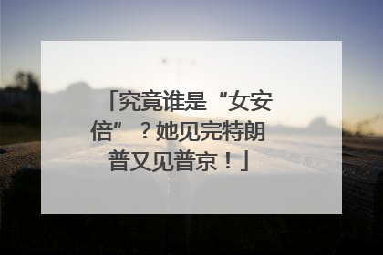 究竟谁是“女安倍”？她见完特朗普又见普京！