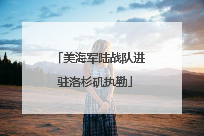 美海军陆战队进驻洛杉矶执勤