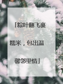 粽叶翻飞裹糯米，包出温馨邻里情