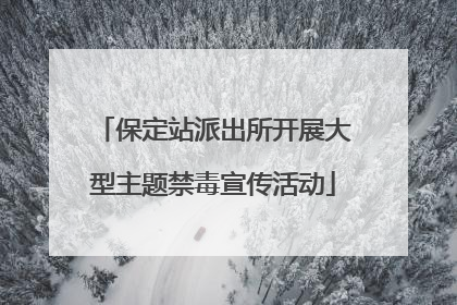 保定站派出所开展大型主题禁毒宣传活动