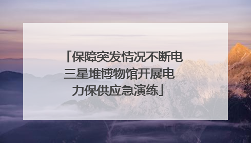 保障突发情况不断电 三星堆博物馆开展电力保供应急演练