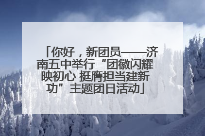 你好，新团员——济南五中举行“团徽闪耀映初心 挺膺担当建新功”主题团日活动
