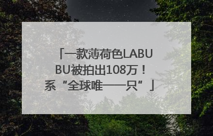 一款薄荷色LABUBU被拍出108万！系“全球唯一一只”