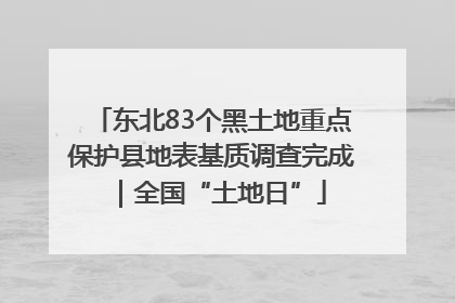 东北83个黑土地重点保护县地表基质调查完成｜全国“土地日”
