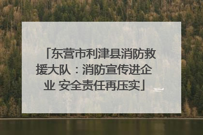 东营市利津县消防救援大队：消防宣传进企业 安全责任再压实