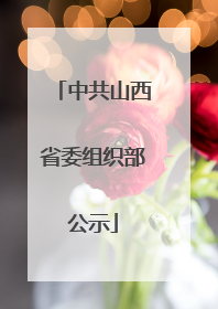 中共山西省委组织部公示