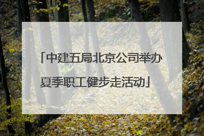 中建五局北京公司举办夏季职工健步走活动