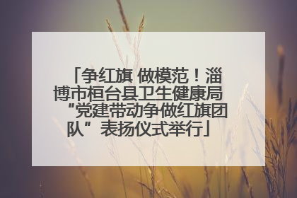 争红旗 做模范！淄博市桓台县卫生健康局“党建带动争做红旗团队”表扬仪式举行