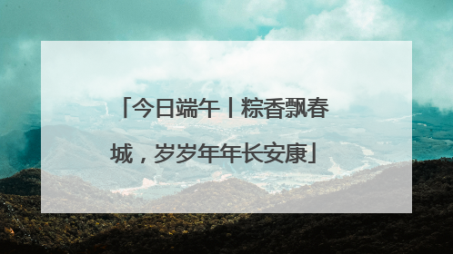 今日端午丨粽香飘春城，岁岁年年长安康