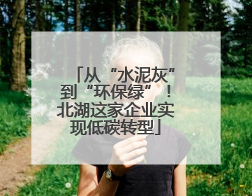 从“水泥灰”到“环保绿”！北湖这家企业实现低碳转型