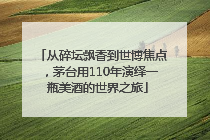 从碎坛飘香到世博焦点，茅台用110年演绎一瓶美酒的世界之旅