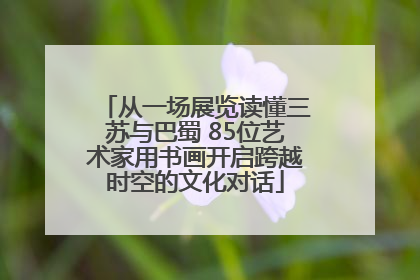 从一场展览读懂三苏与巴蜀 85位艺术家用书画开启跨越时空的文化对话