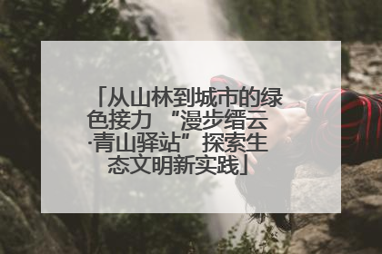 从山林到城市的绿色接力 “漫步缙云·青山驿站”探索生态文明新实践