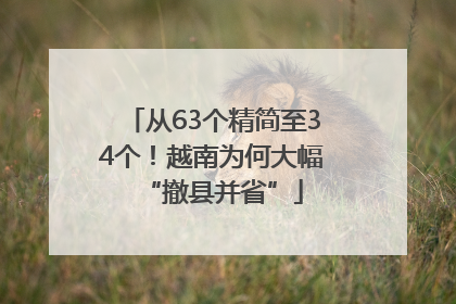 从63个精简至34个！越南为何大幅“撤县并省”