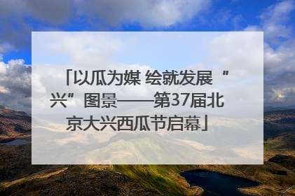 以瓜为媒 绘就发展“兴”图景——第37届北京大兴西瓜节启幕