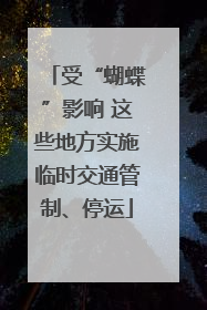 受“蝴蝶”影响 这些地方实施临时交通管制、停运