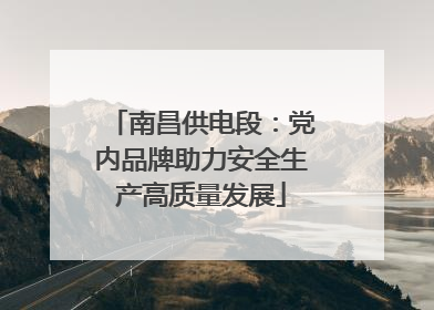 南昌供电段：党内品牌助力安全生产高质量发展