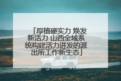 厚植硬实力 焕发新活力 山西全域系统构建活力迸发的派出所工作新生态
