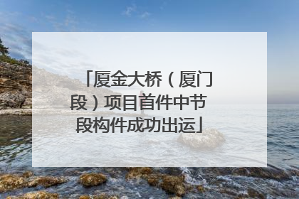 厦金大桥（厦门段）项目首件中节段构件成功出运