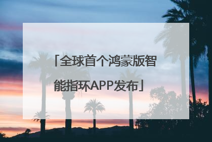 全球首个鸿蒙版智能指环APP发布