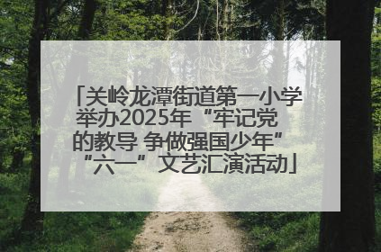 关岭龙潭街道第一小学举办2025年“牢记党的教导 争做强国少年”“六一”文艺汇演活动