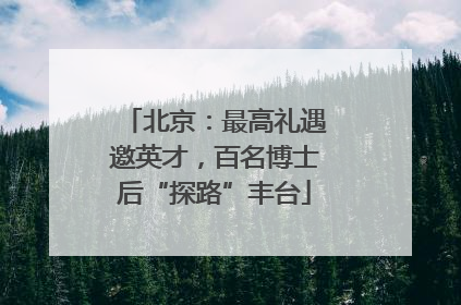 北京：最高礼遇邀英才，百名博士后“探路”丰台