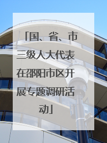 国、省、市三级人大代表在邵阳市区开展专题调研活动