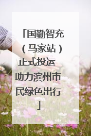 国勤智充（马家站）正式投运 助力滨州市民绿色出行