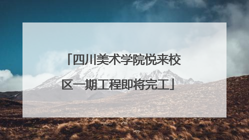 四川美术学院悦来校区一期工程即将完工