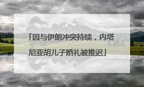 因与伊朗冲突持续，内塔尼亚胡儿子婚礼被推迟