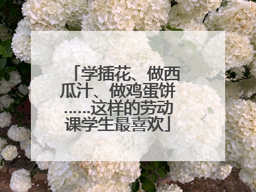 学插花、做西瓜汁、做鸡蛋饼……这样的劳动课学生最喜欢