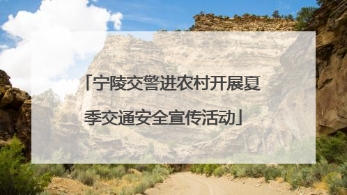 宁陵交警进农村开展夏季交通安全宣传活动