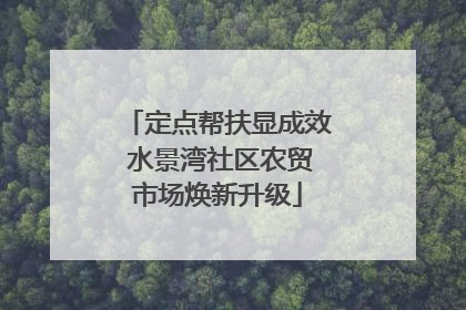 定点帮扶显成效 水景湾社区农贸市场焕新升级