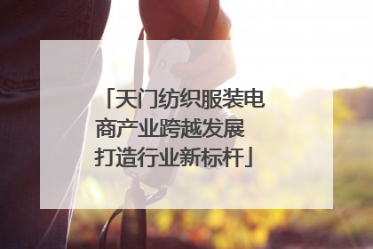 天门纺织服装电商产业跨越发展 打造行业新标杆