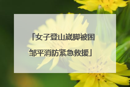 女子登山崴脚被困 邹平消防紧急救援