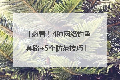 必看！4种网络钓鱼套路+5个防范技巧